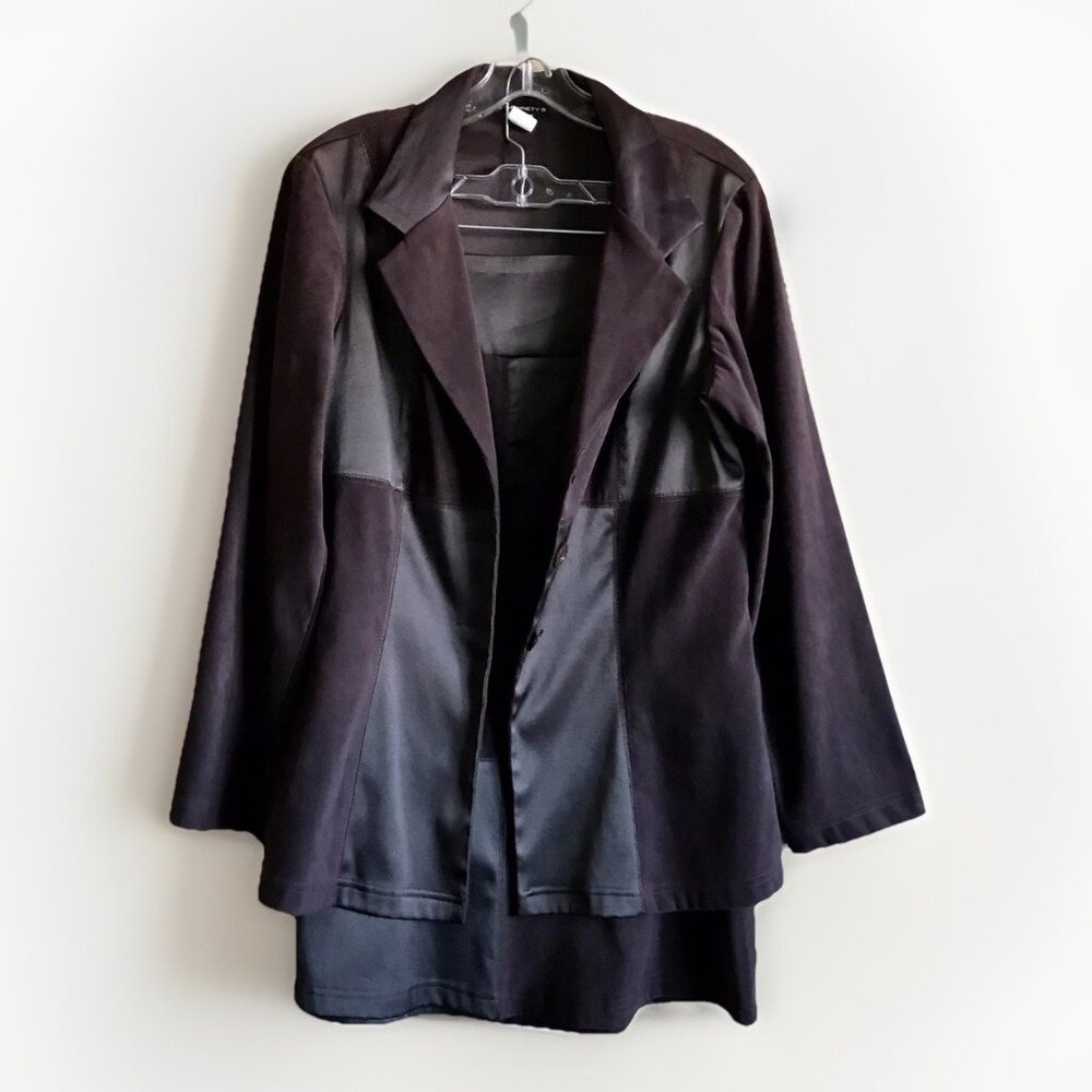 Star‎ Ninty 9 vintage Faux suede patch work skirt jacket set